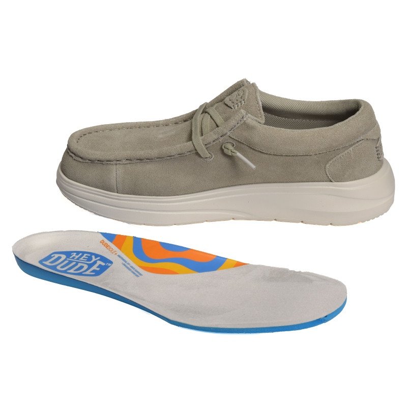 WALLY XTRA SUEDE Gris, Slip-On HeyDude