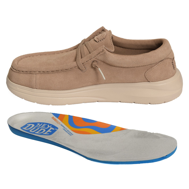 WALLY XTRA SUEDE Tabac, Slip-On HeyDude