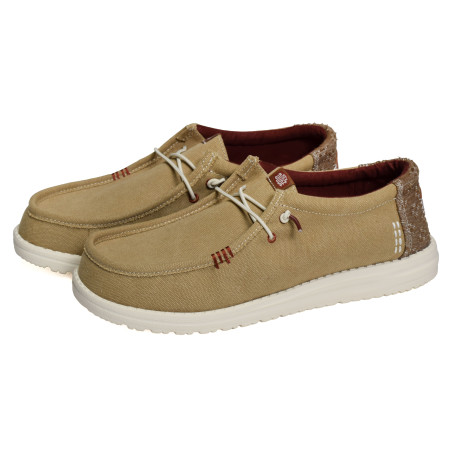 WALLY WORKWEAR Beige Marron, Slip-On HeyDude