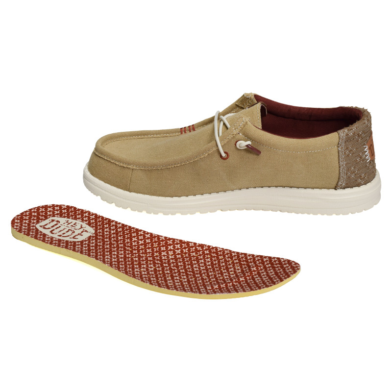 WALLY WORKWEAR Beige Marron, Slip-On HeyDude
