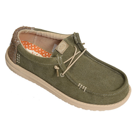 WALLY WORKWEAR Kaki, Slip-On HeyDude