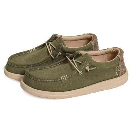 WALLY WORKWEAR Kaki, Slip-On HeyDude