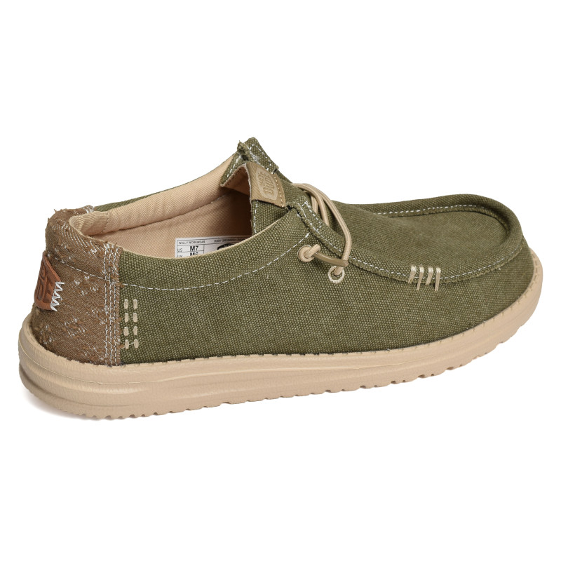 WALLY WORKWEAR Kaki, Slip-On HeyDude