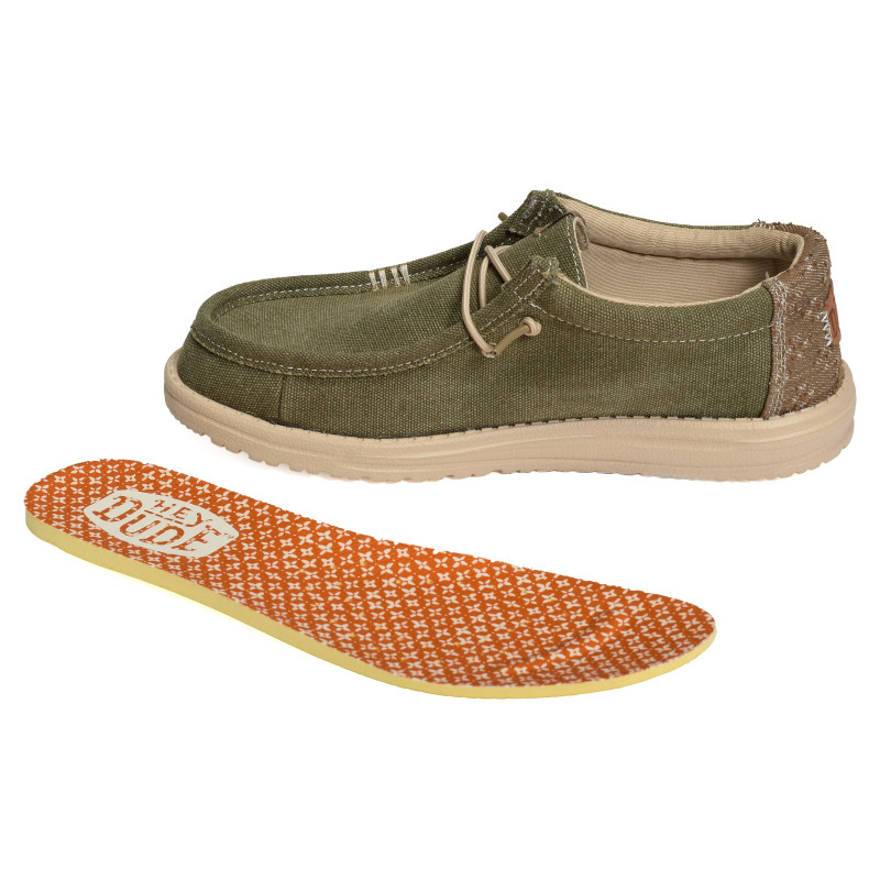 WALLY WORKWEAR Kaki, Slip-On HeyDude