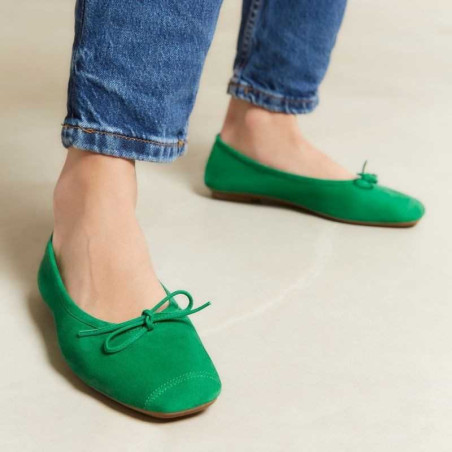 HARMONY Vert, Ballerines Reqins
