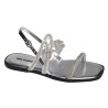 OLYMPIA Argent, Sandales plates Karl Lagerfeld