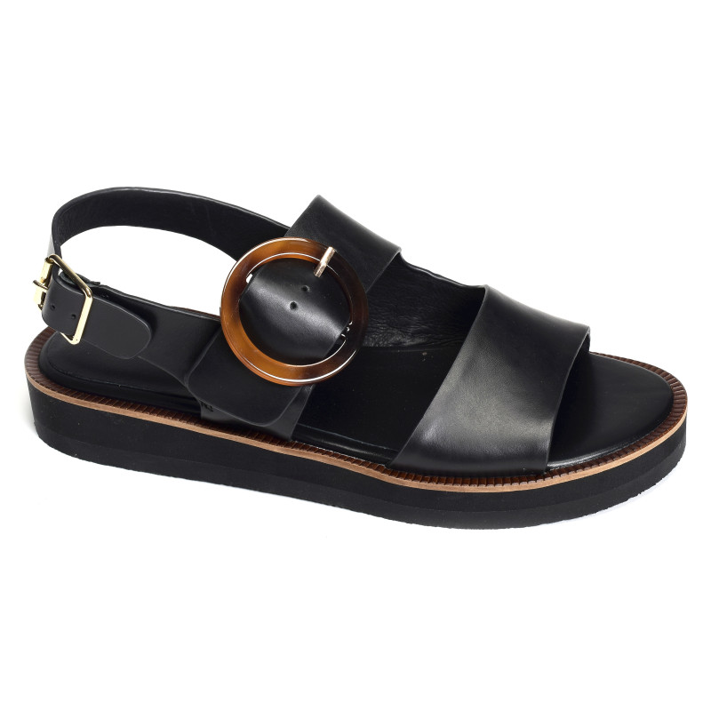 SIGUI SANDALE Noir, Sandales plates Schmoove