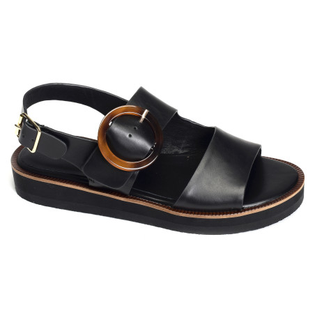 SIGUI SANDALE Noir, Sandales plates Schmoove