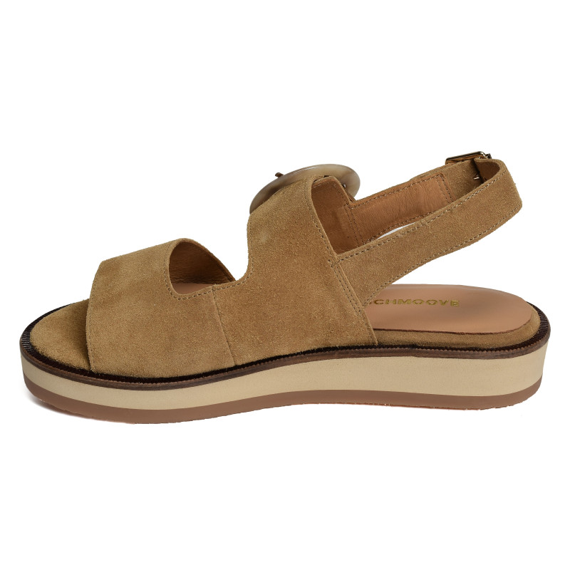 SIGUI SANDALE Tan, Sandales plates Schmoove
