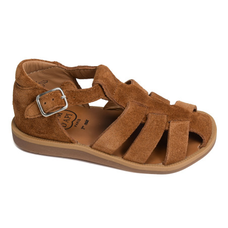 POPPY DADDY Caramel, Sandales plates & Nu-Pieds Pom d'Api