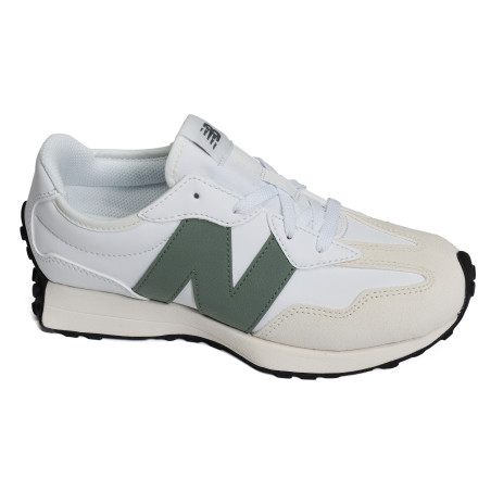 GS327 Blanc Vert, Baskets running New Balance