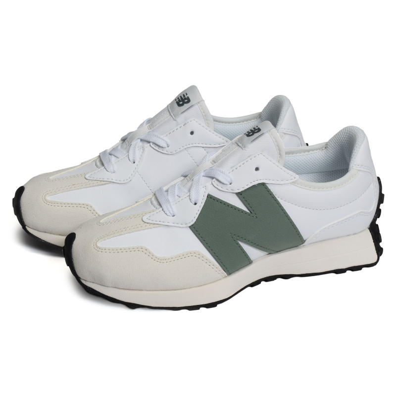 GS327 Blanc Vert, Baskets running New Balance