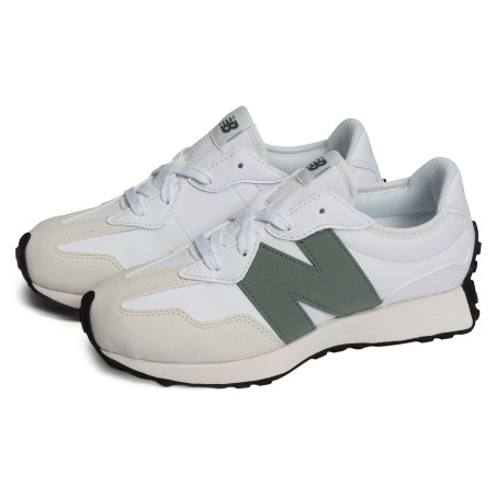 GS327 Blanc Vert, Baskets running New Balance