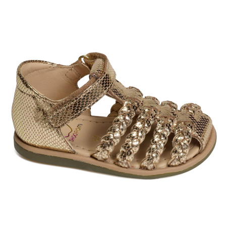 TITY WOWO Gold, Sandales plates & Nu-Pieds Shoopom