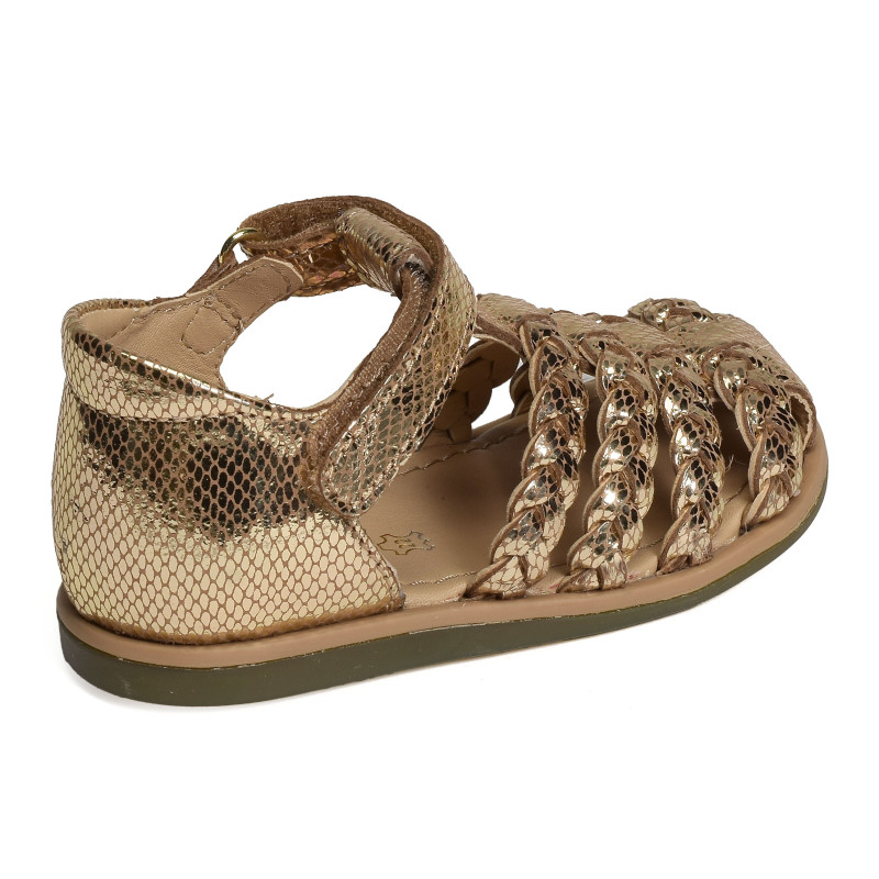 TITY WOWO Gold, Sandales plates & Nu-Pieds Shoopom