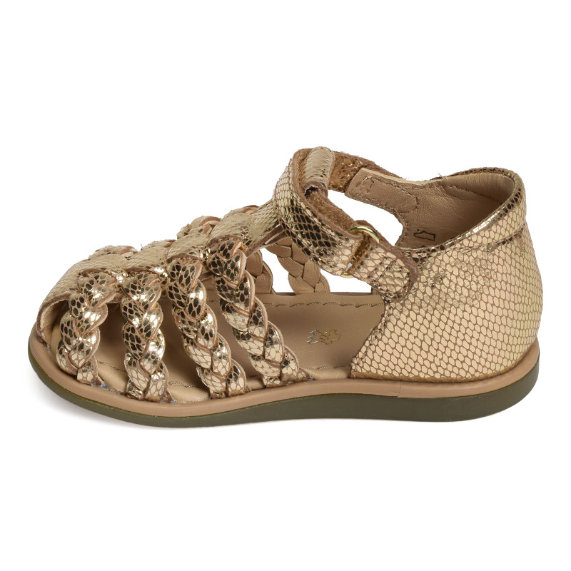 TITY WOWO Gold, Sandales plates & Nu-Pieds Shoopom