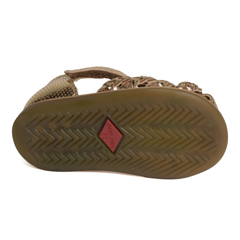 TITY WOWO Gold, Sandales plates & Nu-Pieds Shoopom