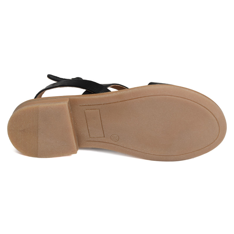 INNA Noir, Sandales plates Minka
