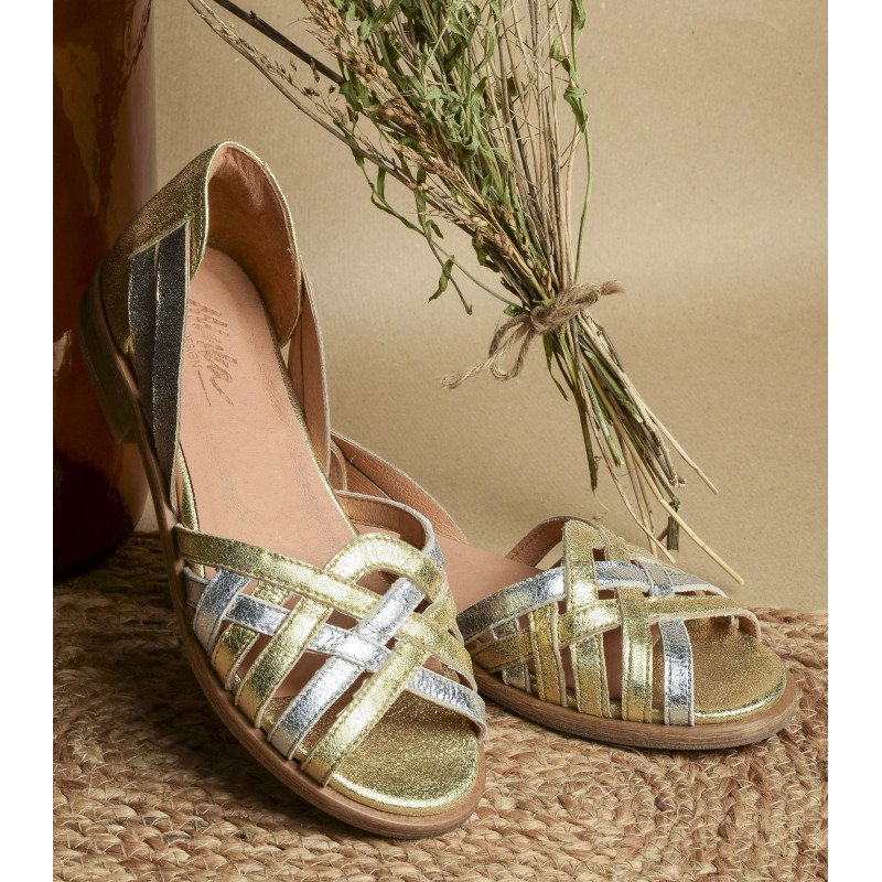 IOLINE Argent Or, Peep toes Minka