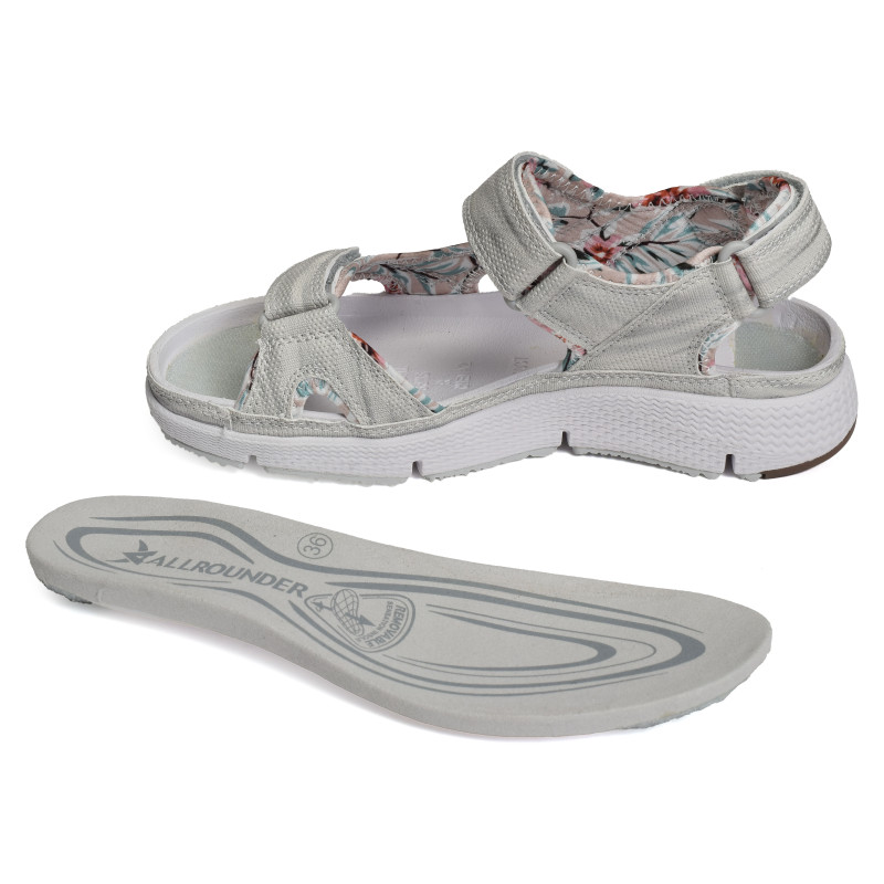 ITS ME Gris Clair, Nu-Pieds à plateforme Mephisto
