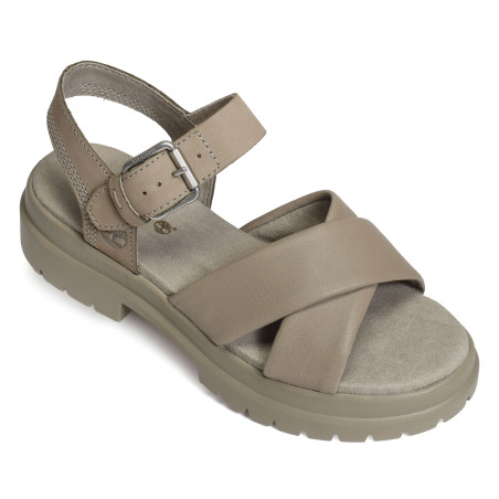 LONDON VIBE X STRAP Taupe, Nu-Pieds à plateforme Timberland