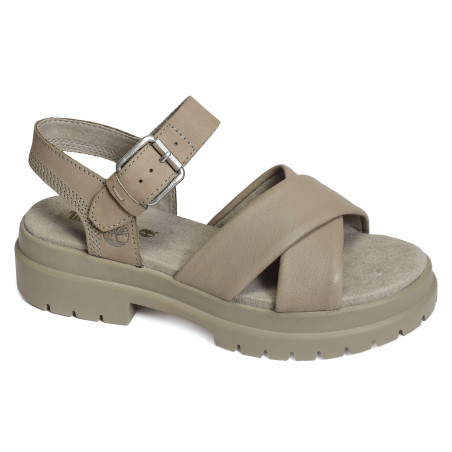 LONDON VIBE X STRAP Taupe, Nu-Pieds à plateforme Timberland