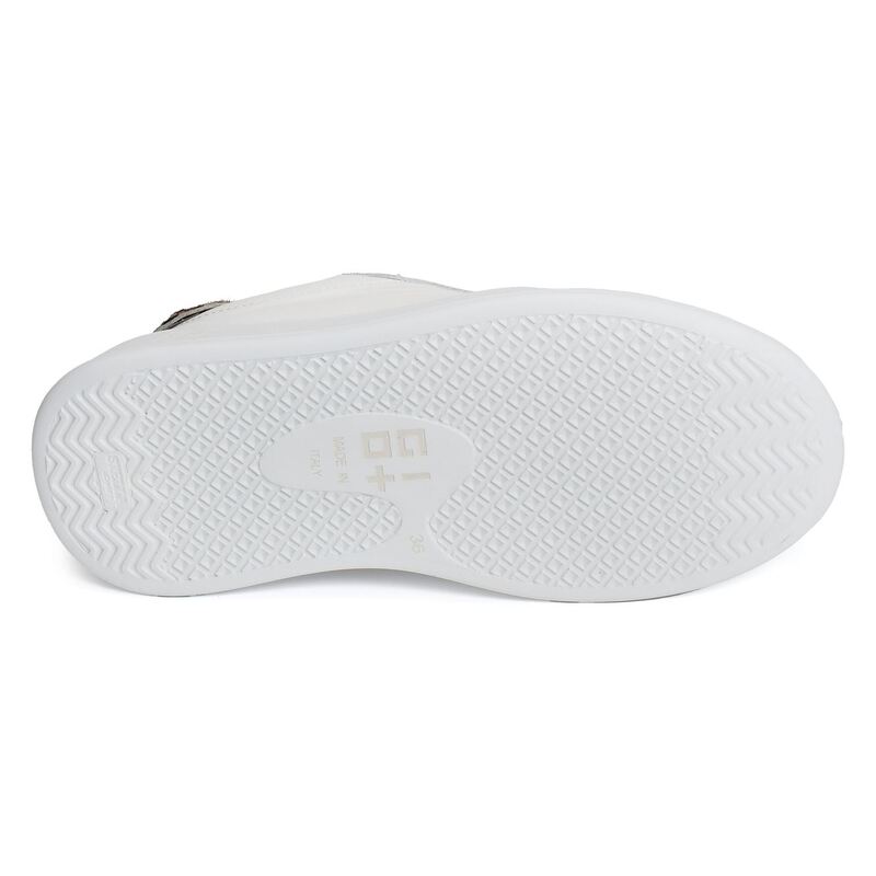 PIA 106 Blanc Léopard, Sneakers basses Giopiu