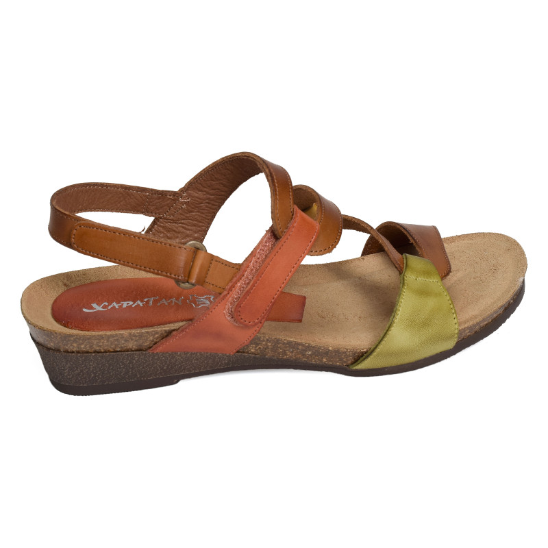 2164 Camel, Sandales compensées Xapatan