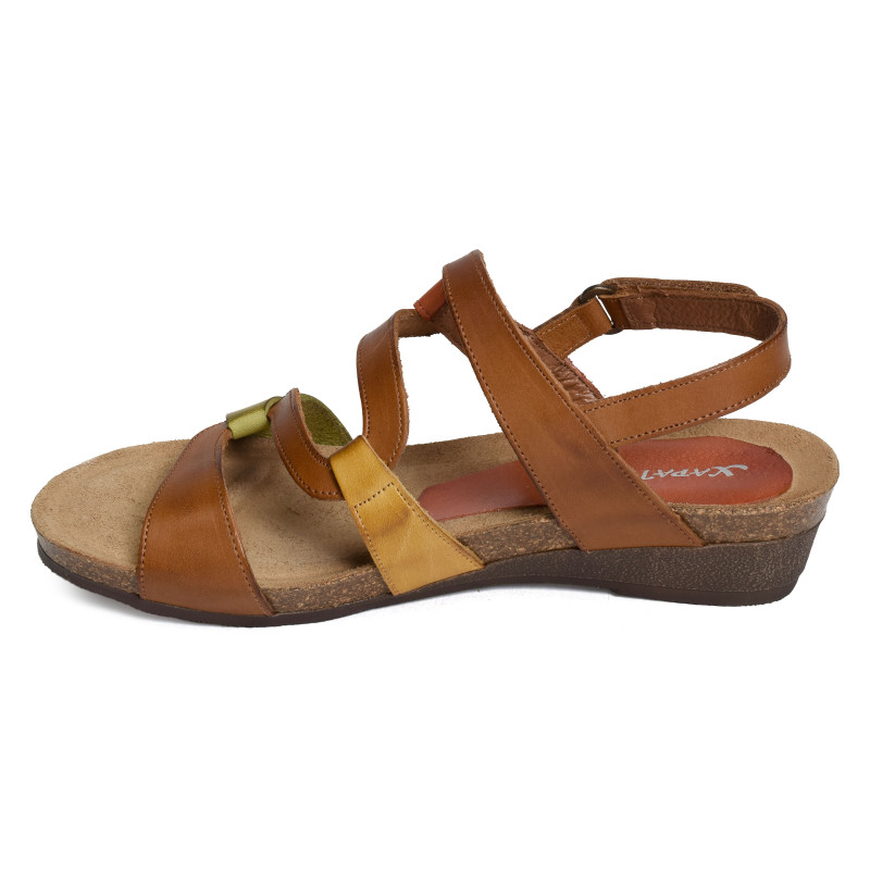 2164 Camel, Sandales compensées Xapatan
