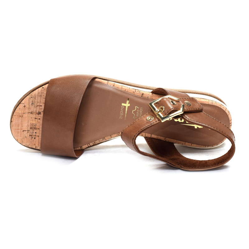 28222 Camel, Sandales compensées Tamaris