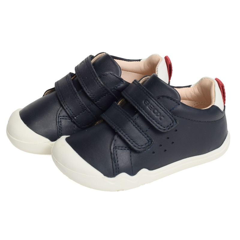 B STEPPIEUP BOY A Marine Blanc, Chaussures à Scratch Geox