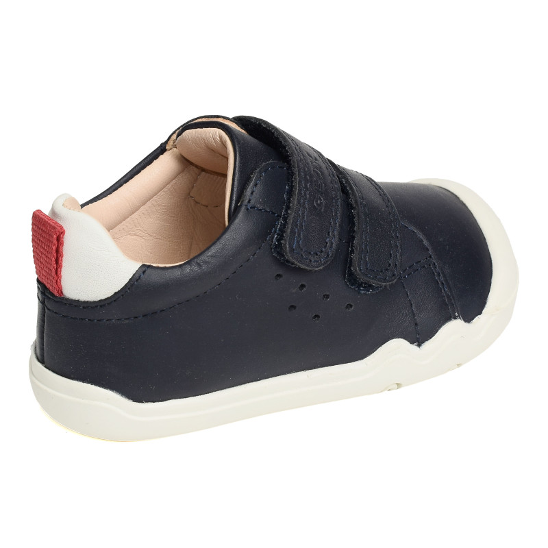 B STEPPIEUP BOY A Marine Blanc, Chaussures à Scratch Geox
