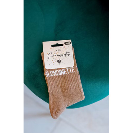 BLONDINETTE Or, Chaussettes Les Sachoussettes