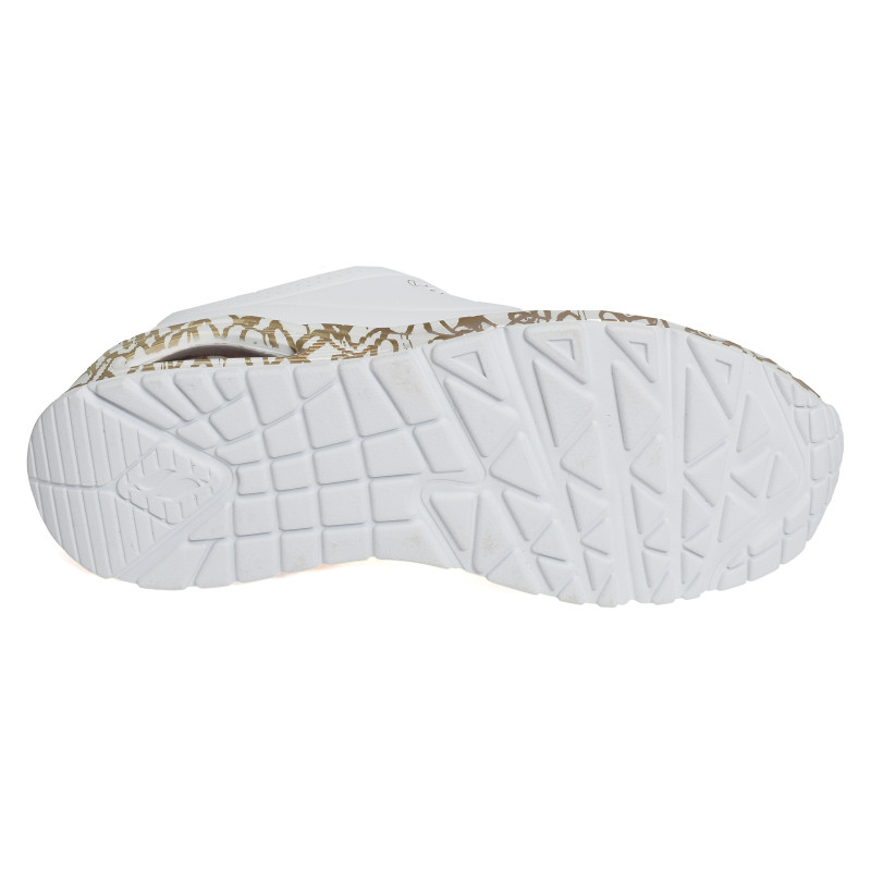 UNO LOVING LOVE Blanc Or, Sneakers basses Skechers