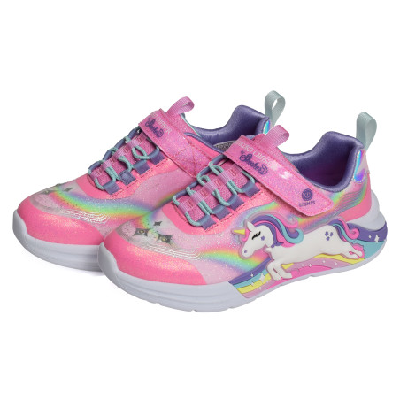 UNICORN CHASER Rose Multicolore, Baskets running Skechers