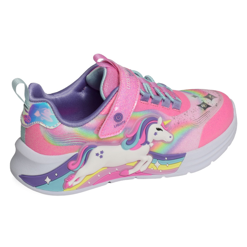 UNICORN CHASER Rose Multicolore, Baskets running Skechers