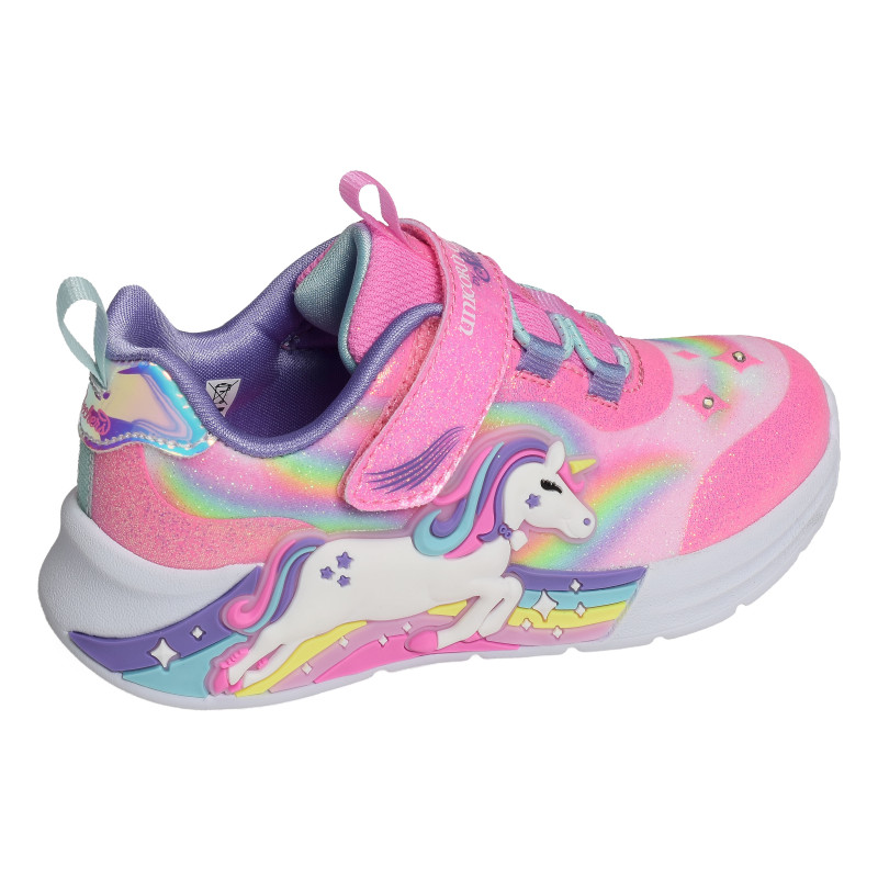 UNICORN CHASER BB Rose Multicolore, Baskets running Skechers