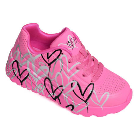 UNO LITE METALLIC LOVE Rose Fluo, Sneakers basses Skechers