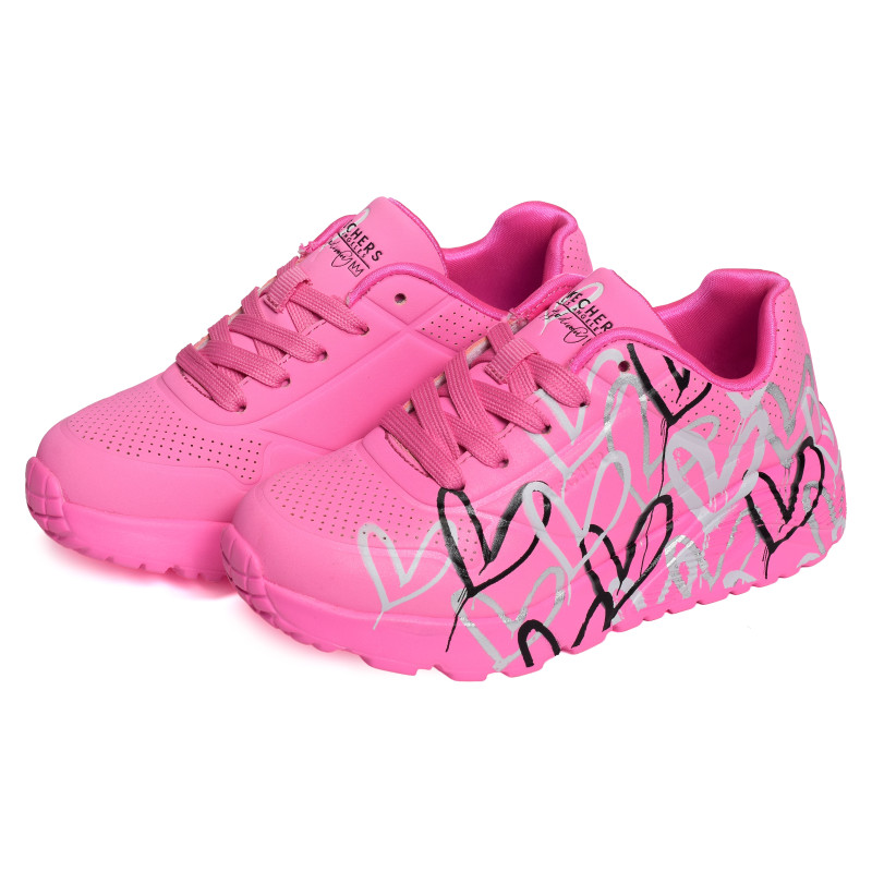 UNO LITE METALLIC LOVE Rose Fluo, Sneakers basses Skechers