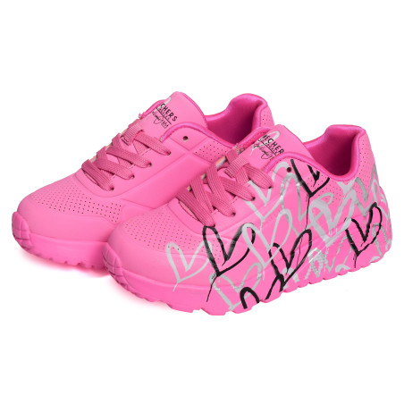 UNO LITE METALLIC LOVE Rose Fluo, Sneakers basses Skechers
