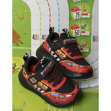 SKECH TRACKS Noir Rouge, Baskets running Skechers