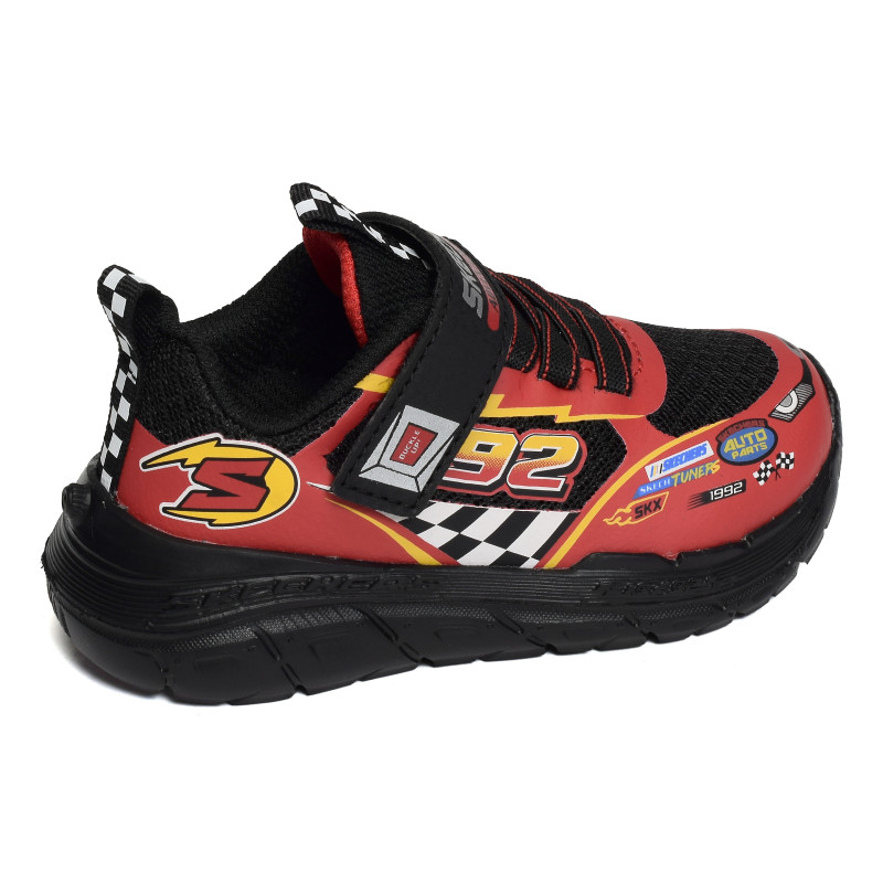 SKECH TRACKS Noir Rouge, Baskets running Skechers