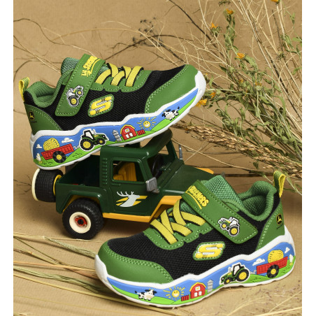 PLAY SCENE Vert Noir, Sneakers basses Skechers