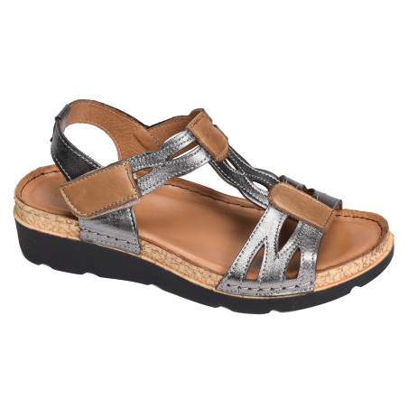 HASTA Anthracite, Sandales compensées Karyoka