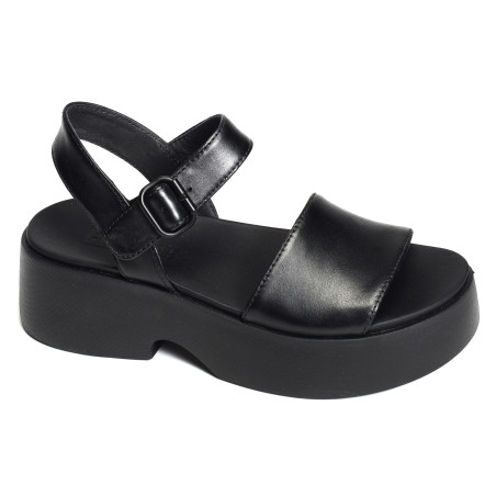 TASHA K201659 Noir, Nu-Pieds à plateforme Camper