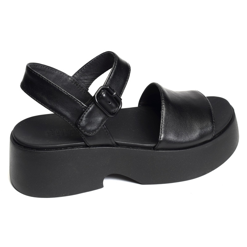 TASHA K201659 Noir, Nu-Pieds à plateforme Camper