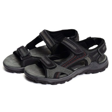 5945 Noir Gris, Sandales plates & Nu-Pieds Rohde