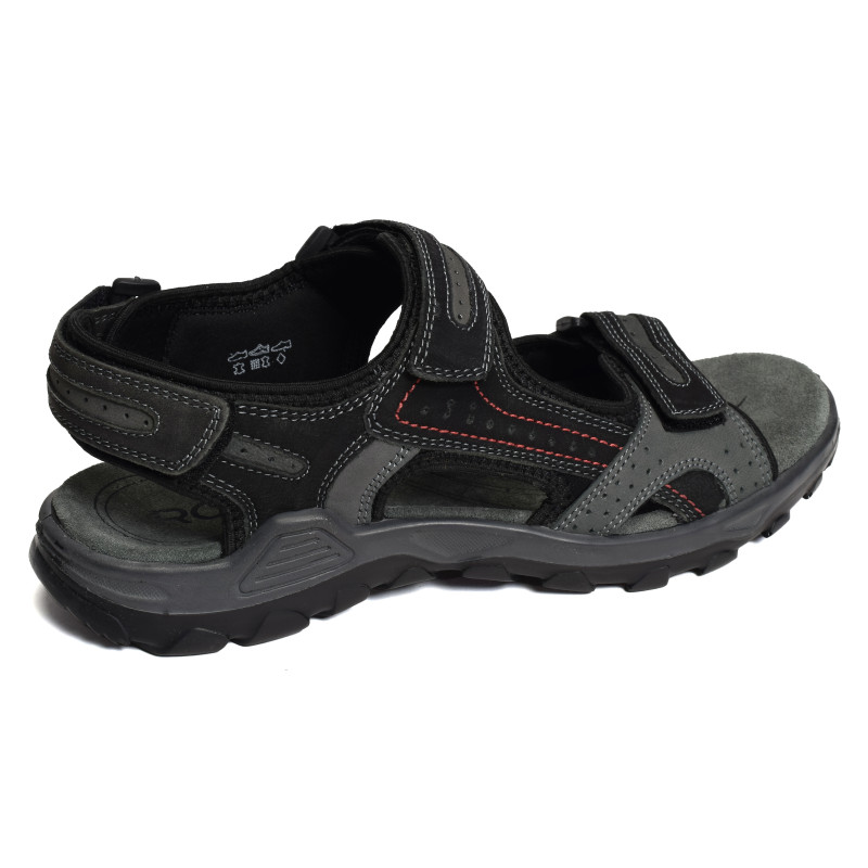 5945 Noir Gris, Sandales plates & Nu-Pieds Rohde