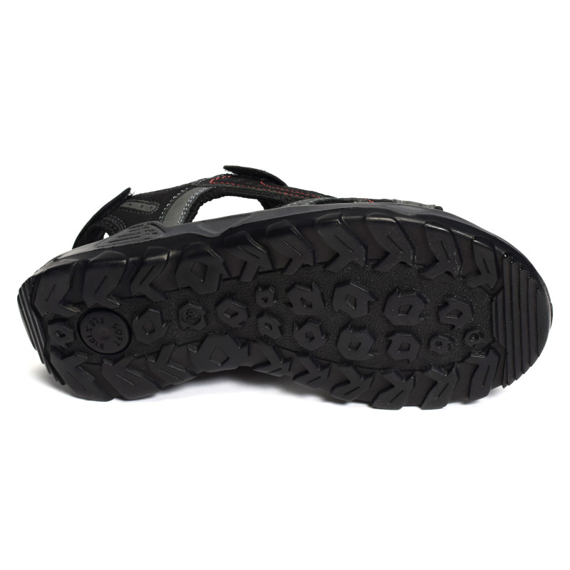 5945 Noir Gris, Sandales plates & Nu-Pieds Rohde