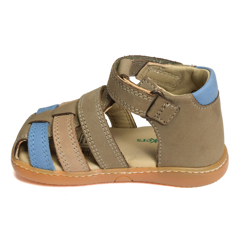 KICK POD Kaki, Sandales plates & Nu-Pieds Kickers